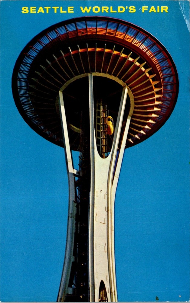 Vintage 1962 Seattle World's Fair Century 21 Expo Space Needle Postcard 27604
