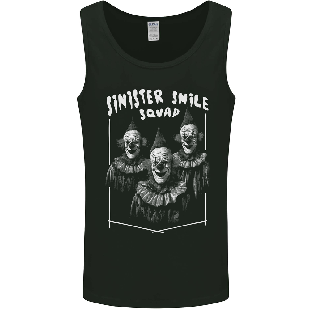 Sinister Smile Squad Evil Clowns Halloween Mens Vest Tank Top