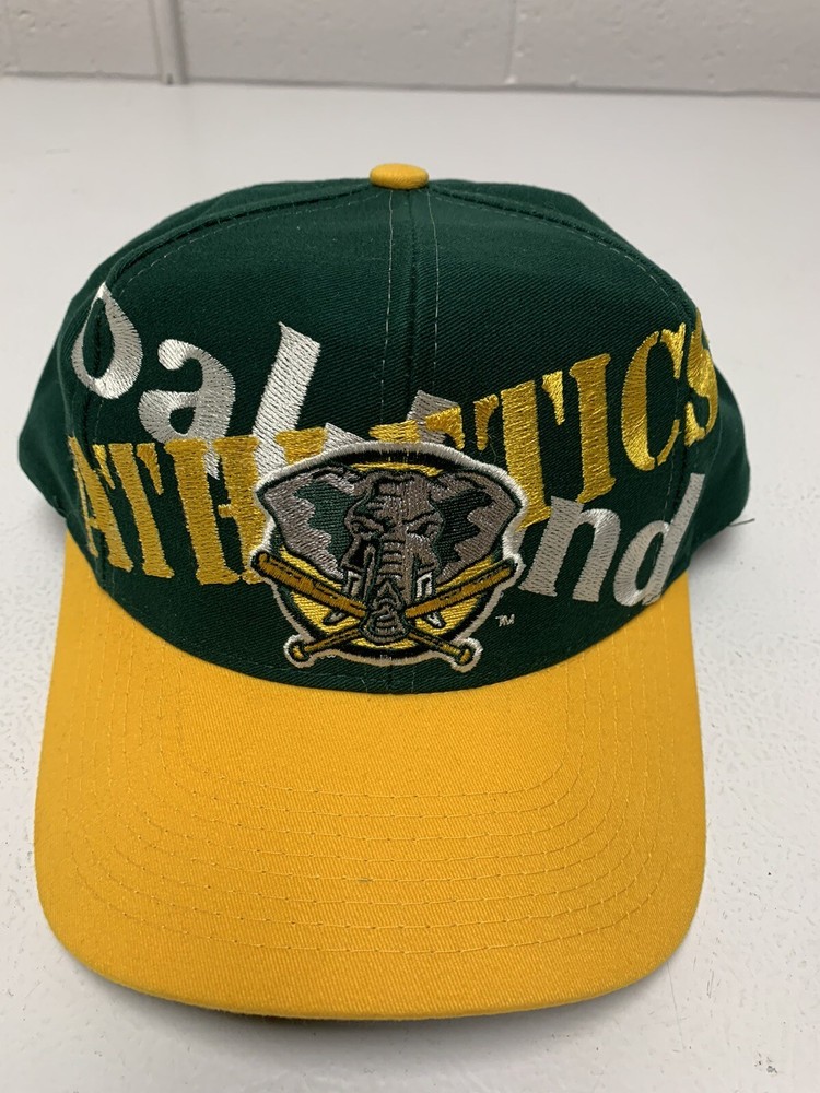 OAKLAND ATHLETICS A'S VINTAGE SNAPBACK HAT LOGO 7 CRISSCROSS DESIGN-MLB
