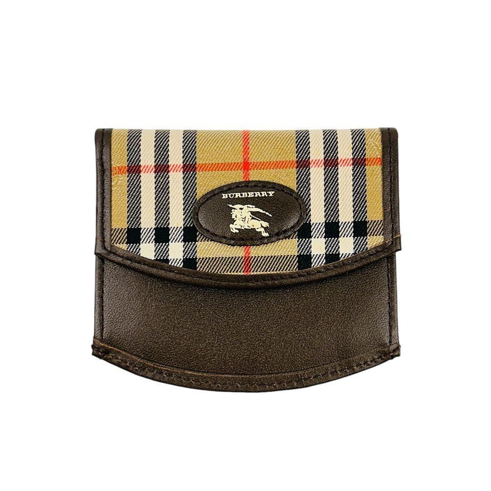 Burberry Coin Case Nova Check Shadow Horse Purse