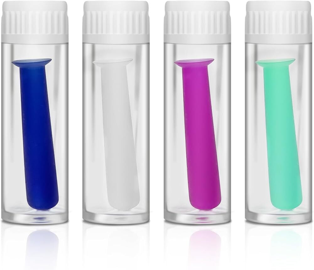 Contact Lens Extraction Tool 4 Piece Silicone Hollow for RGP and Scleral Lens...