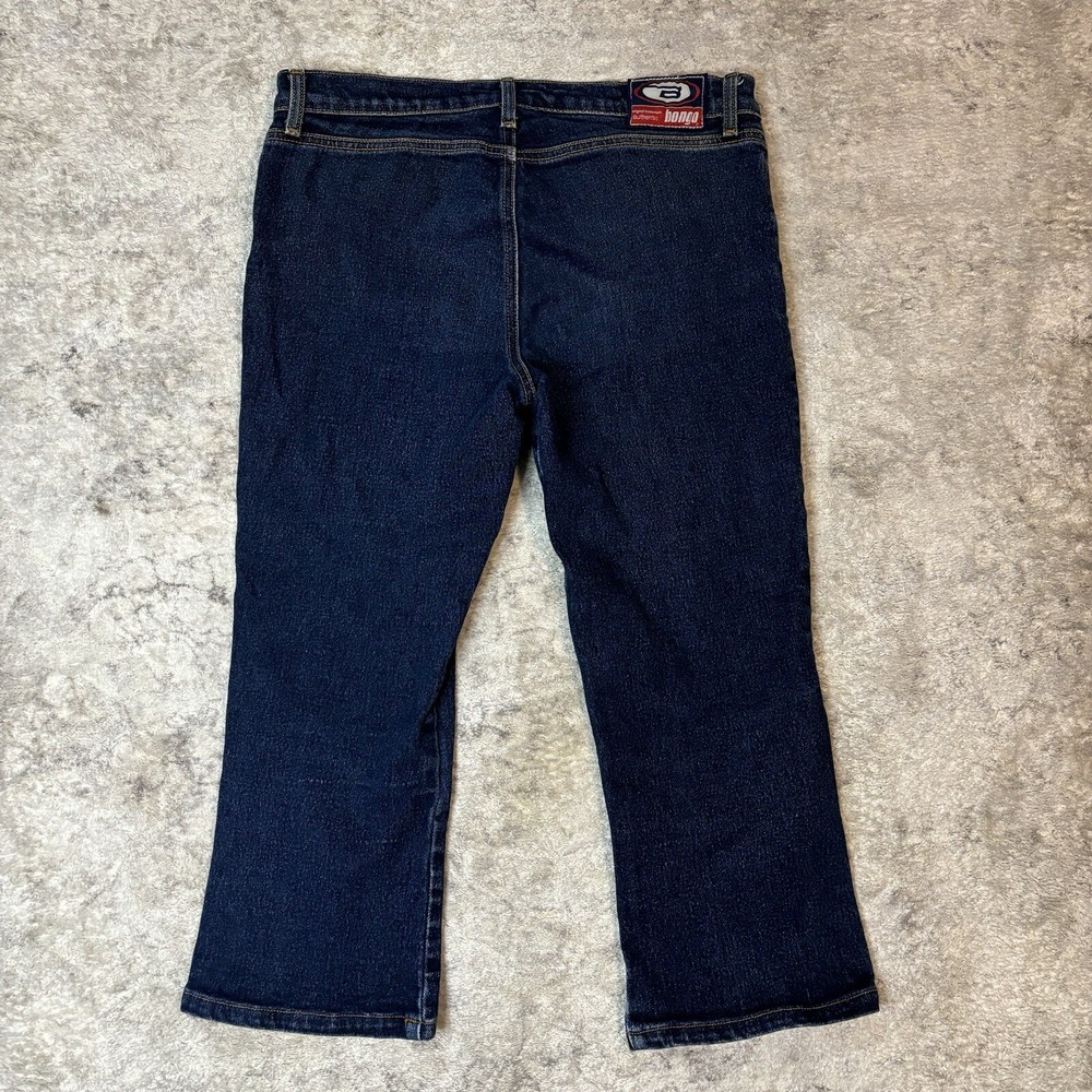 Vintage y2k Bongo Low Rise Capris Jeans Women's 11 Button Fly Pocketless Flared
