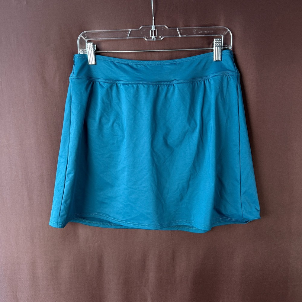 Lands' End Women's 4,2-8 LONG UPF 50 Swim Skirt Swim Bottoms Baltic Teal  Please