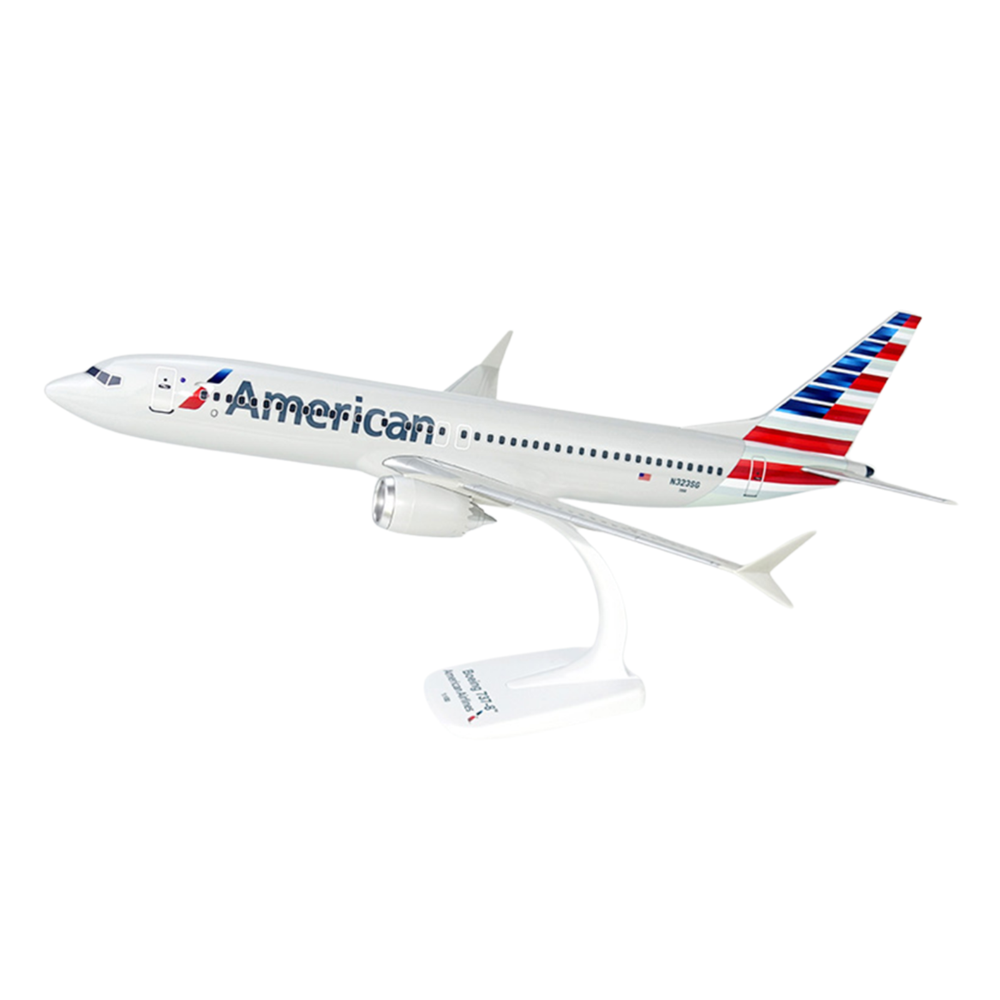 Flight Miniatures American (13-Cur) 737-MAX8 1:100 Scale Model Airplane