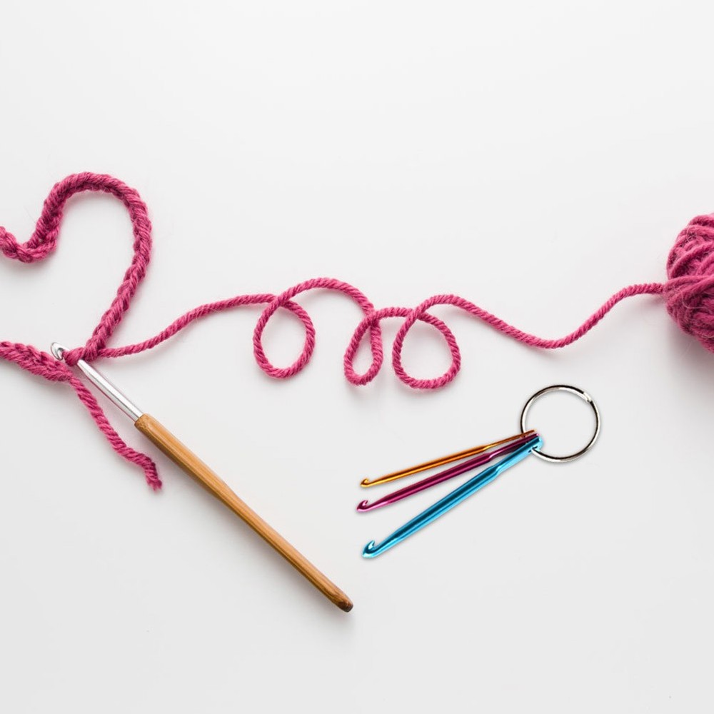 3 Pcs Keychain Crochet Plastic Handle Hooks for Beginners Counting