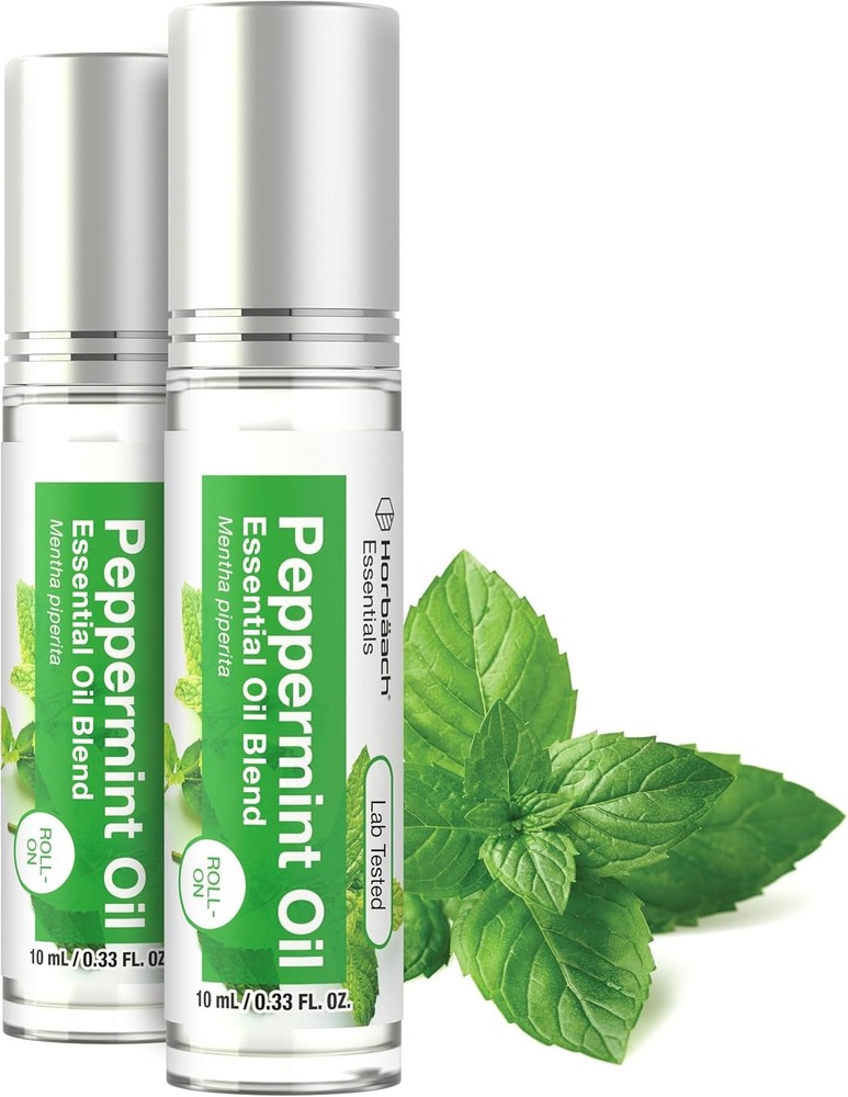 Horbäach Peppermint Oil Roll On Blend 0.33 Fl Oz 2-Pack
