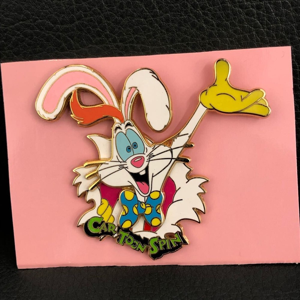 Tokyo Disneyland Retro Roger Rabbit Cartoon Spin Gimmick Pin Badge Mickey Mouse