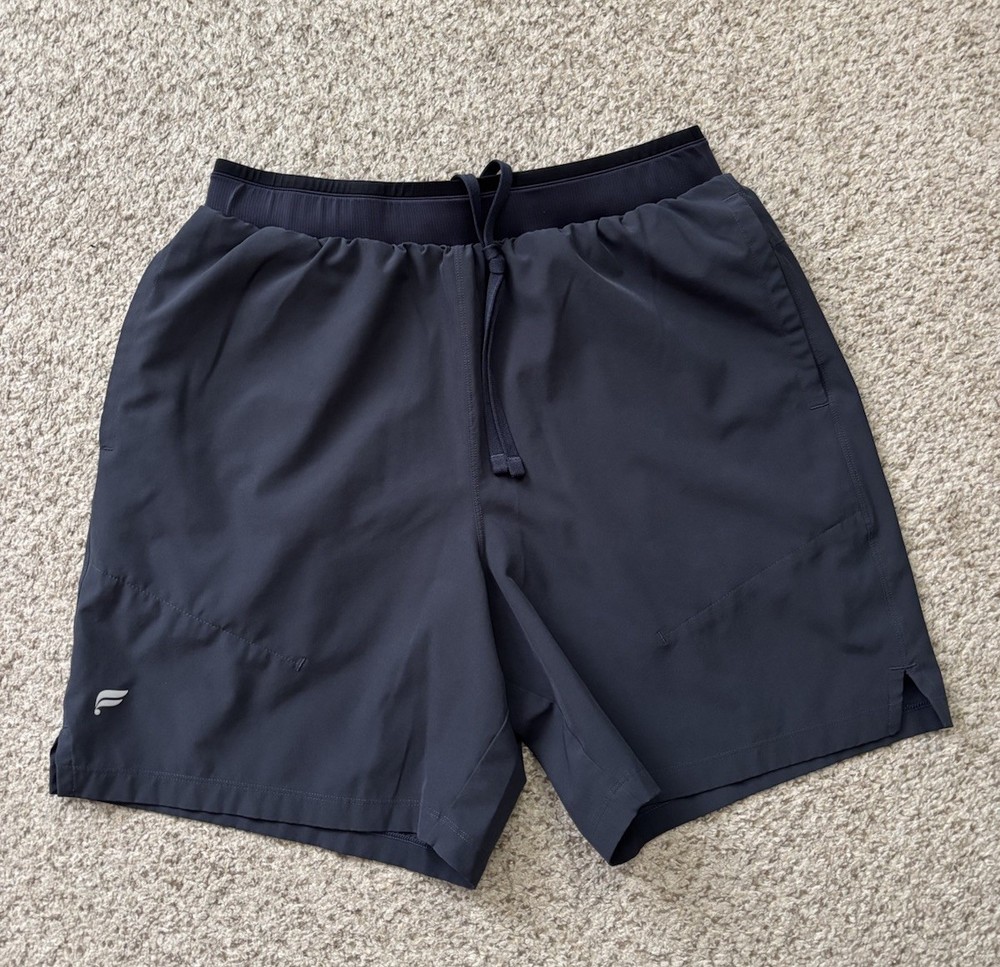 Fabletics Shorts Mens Size Medium Navy Gray The Fundamental Short II Training