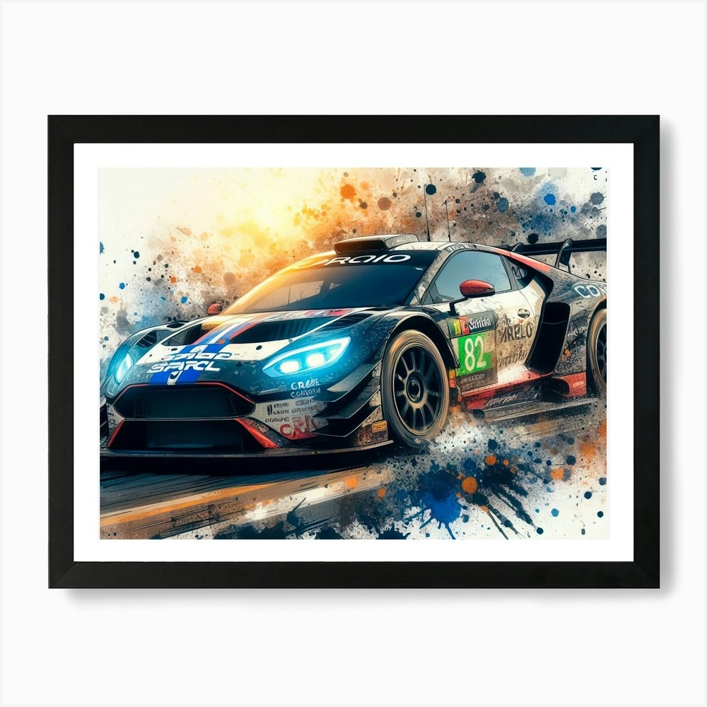Ford Gt 3 Art Print Framed Wall Art Poster Canvas Print Picture