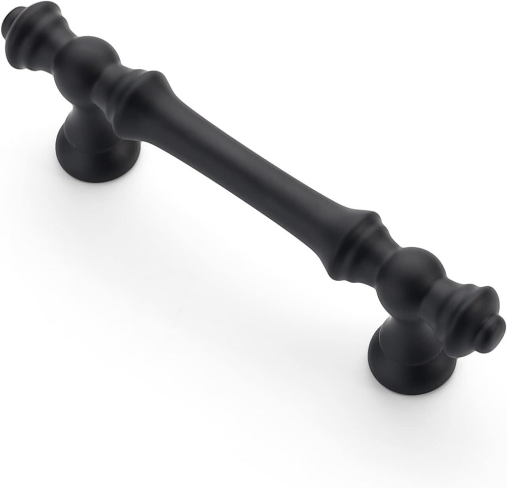 Versatile 10 Pack Matte Black Cabinet Handles - Ideal for Drawers and Closets