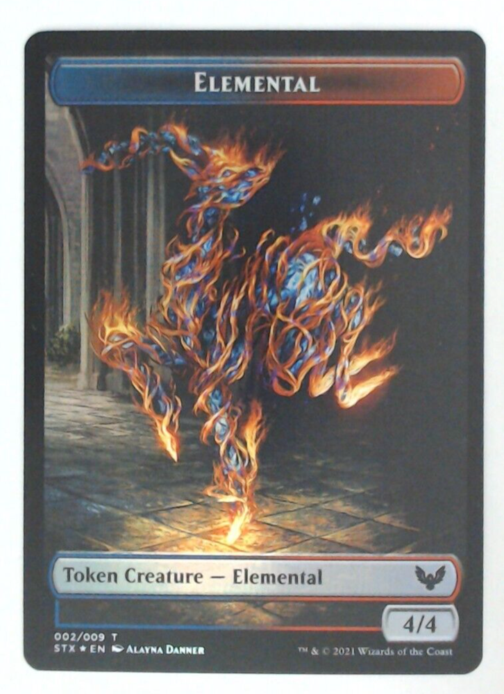 MTG Strixhaven Foil Double-Sided Pest Elemental Token H222 Bling-image