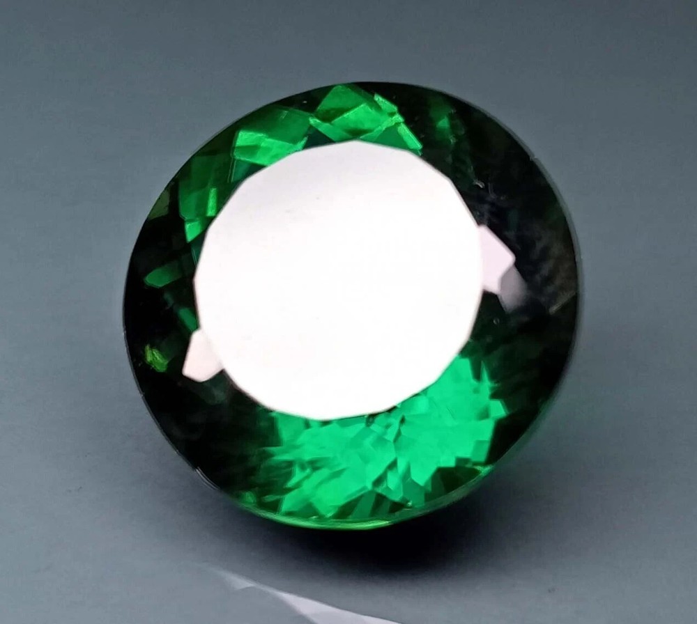 Natural Green Tourmaline Round Cut 14-16Ct EGL Certified Loose Gemstone KH480