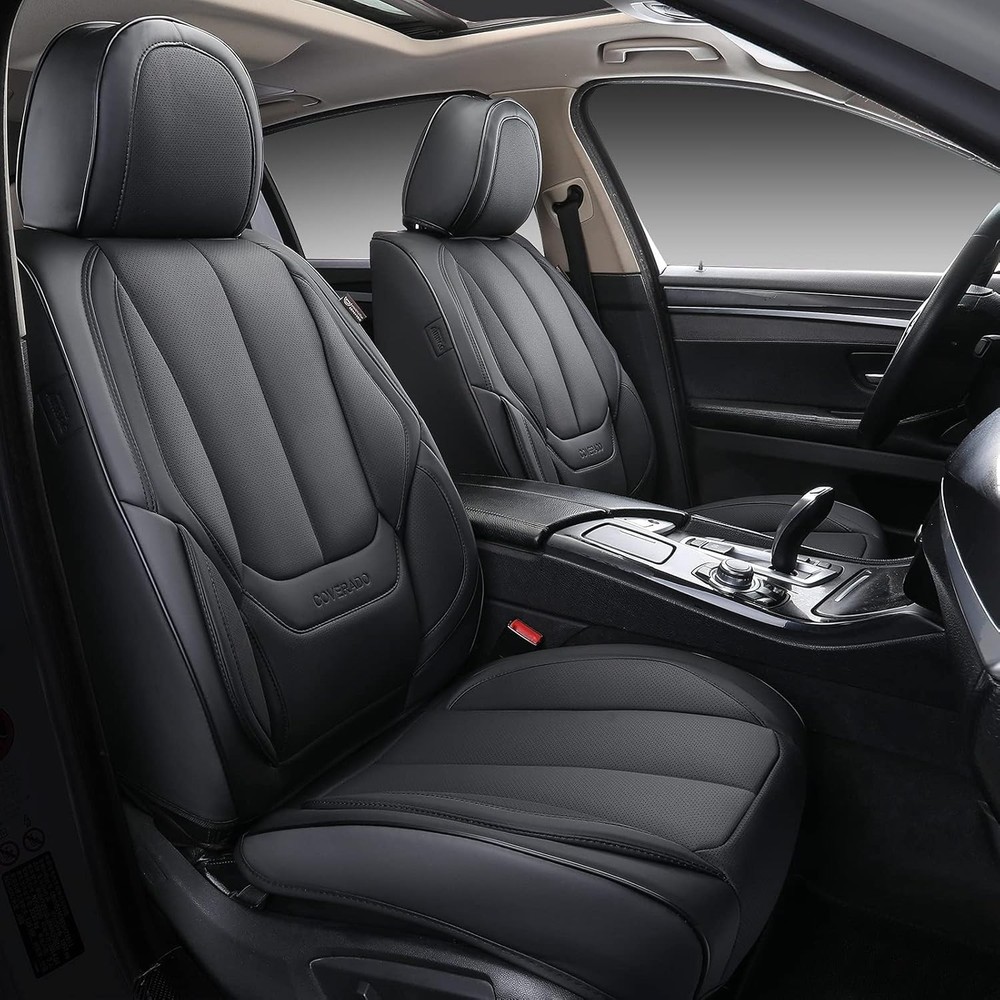 Coverado Car Seat Covers Full Set, for Cars, Black FullSet,