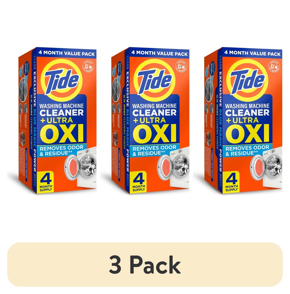3 Pack Tide Washing Machine Cleaner with Oxi Odor Eliminator