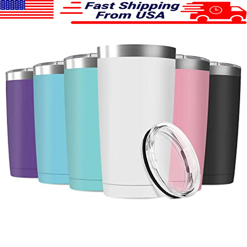 6-Pack 20oz Stainless Steel Vacuum Insulated Travel Mugs - Multicolor