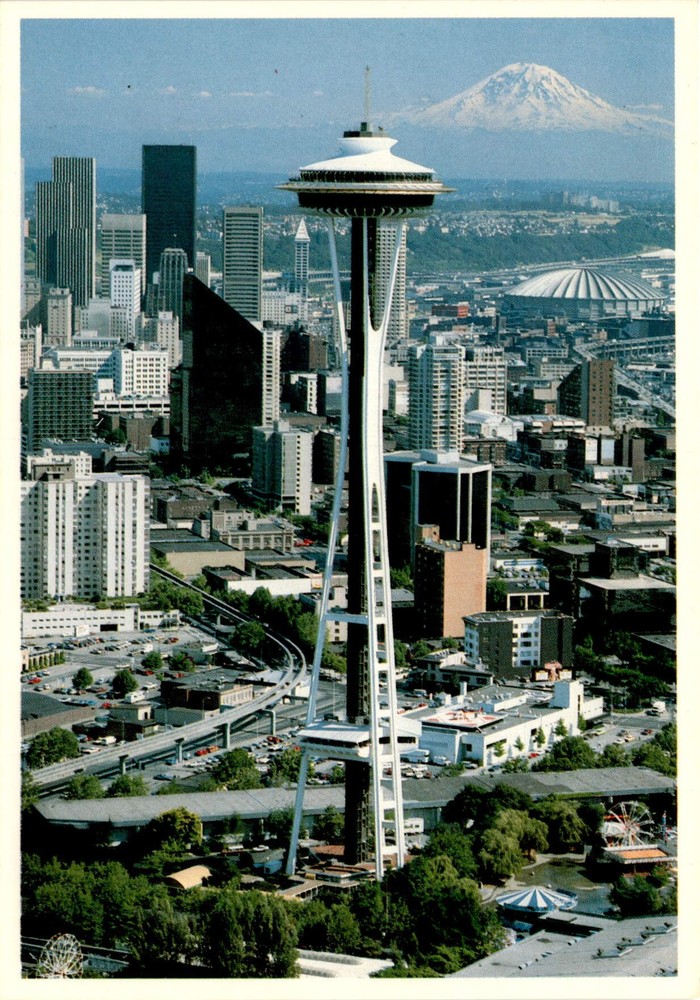 Space Needle Seattle Washington Vintage Ellis Postcard