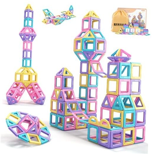 Magnetic Tiles Basic Set for Toddler Girls - Fun Birthday Gift Ideas