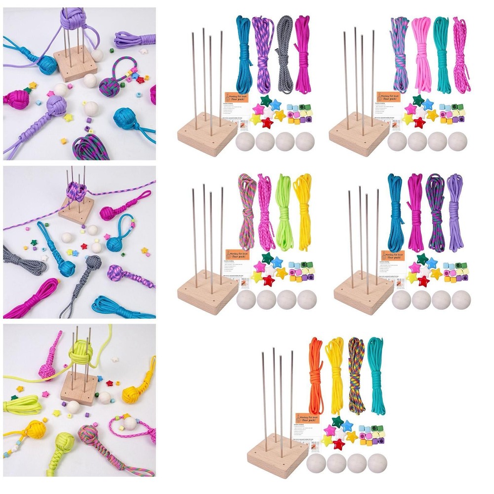 Easy-to-Use Paracord Jig Weaving Tool Kit with Crochet Materials