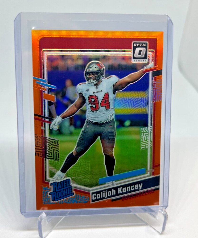 2023 Panini Donruss Optic CALIJAH KANCEY RC Orange Holo 206/249 #295