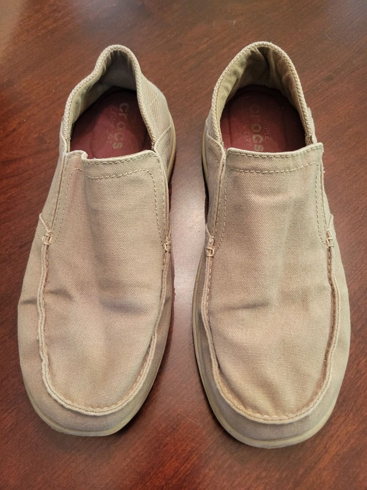 Crocs Men’s Loafers - Santa Cruz Slip On Canvas Loafers, Size 9
