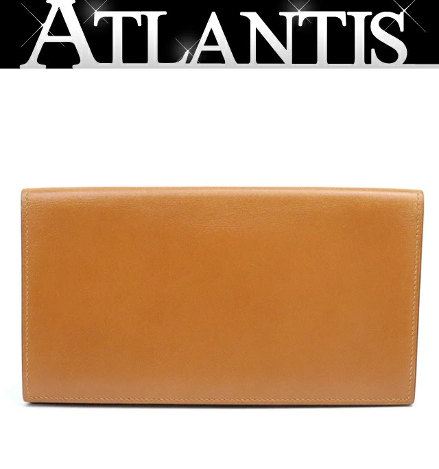 HERMES MC2 Fleming Long Wallet Tadelakt Gold Engraved 2016 used