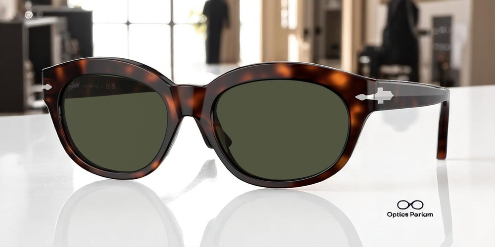 PERSOL PO3250S 24_31 Pillow Havana Green 55 mm Women's Sunglasses