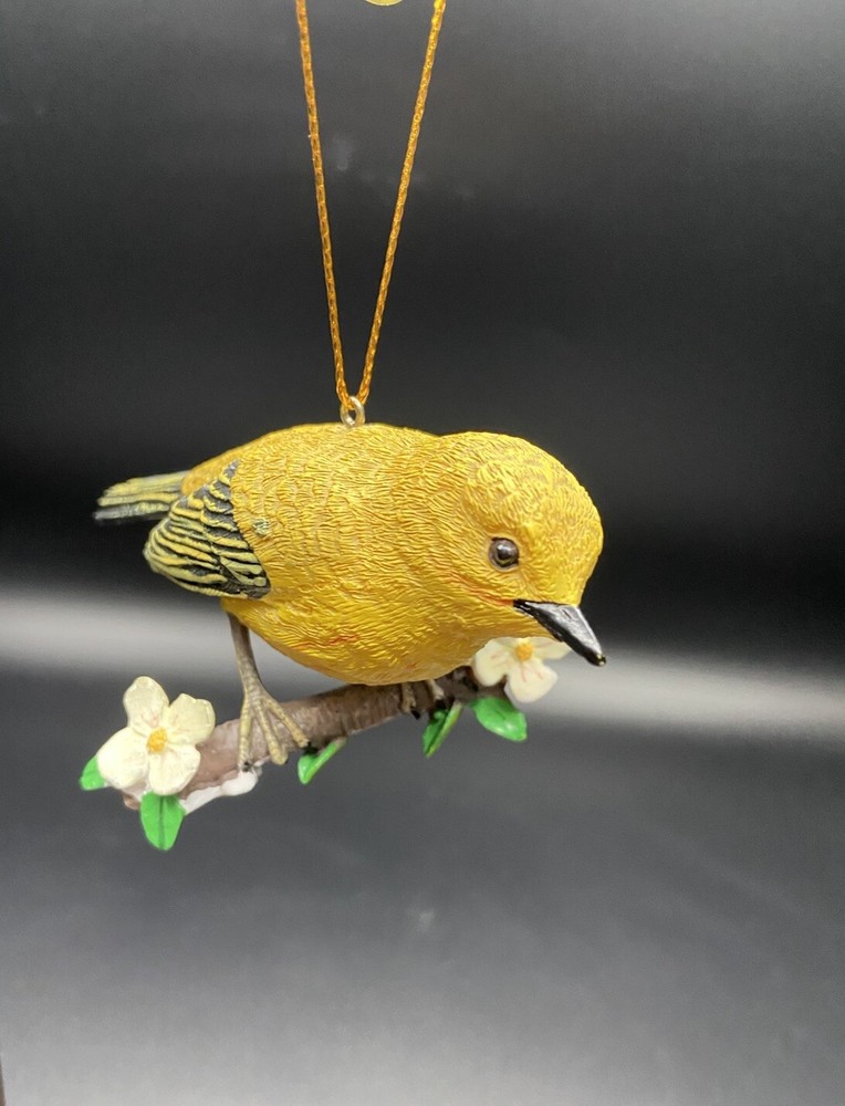Danbury Mint Songbird Christmas Ornament - Yellow Warbler