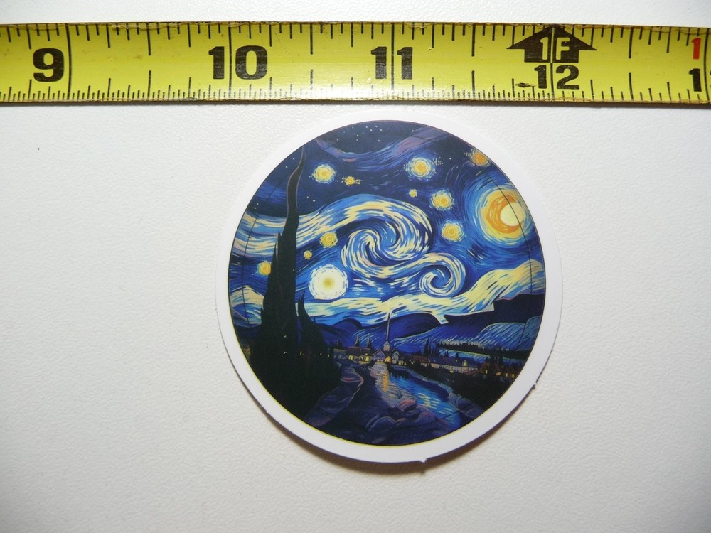 Vinyl Record Sticker Decal LP DJ Starry Night Music Concert Design