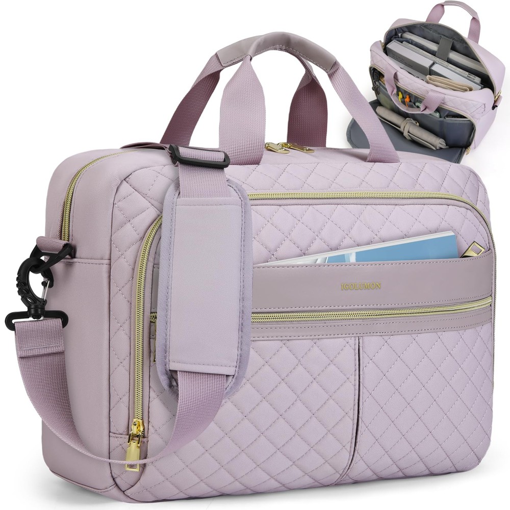 Laptop Bag 15.6 Inch Laptop Briefcase for Women Men Waterproof Shoulder Compu...