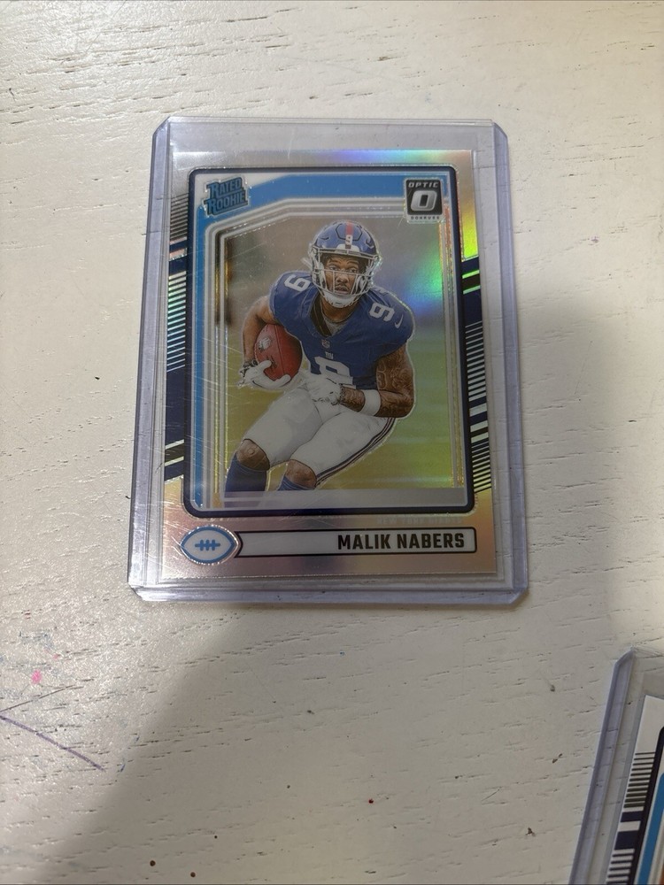 Malik Nabers Rated Rookie Card Lot featuring Optic Halo and Donruss