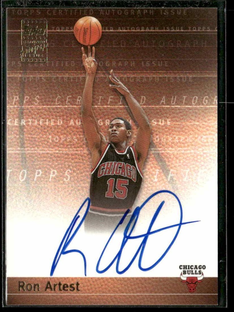 2000-01 Topps #TA-RA Ron Artest Certified Autographs