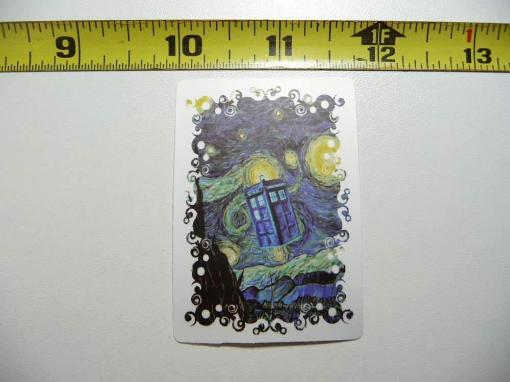 VINCENT VAN GOGH PHONE BOOTH STARRY NIGHT DECAL STICKER CLASSIC ARTIST PAINTER