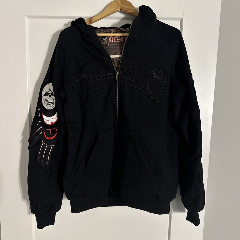 Men's Dussault Custom Ink Hoodie Jacket /RARE Size M