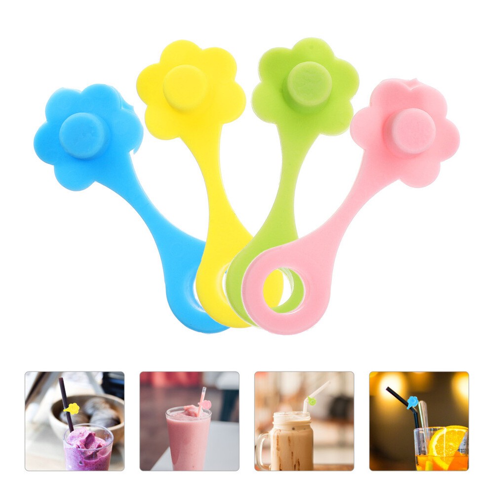 20Pcs Silicone Straw Topper Caps for an Airtight Seal