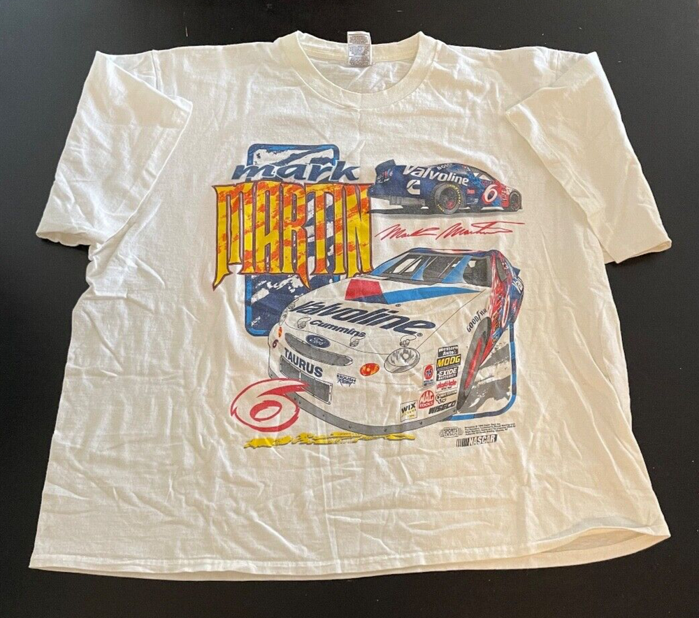 Vintage 1998 NASCAR Mark Martin Track Gear Inc. T-Shirt, Size XXXL 3XL