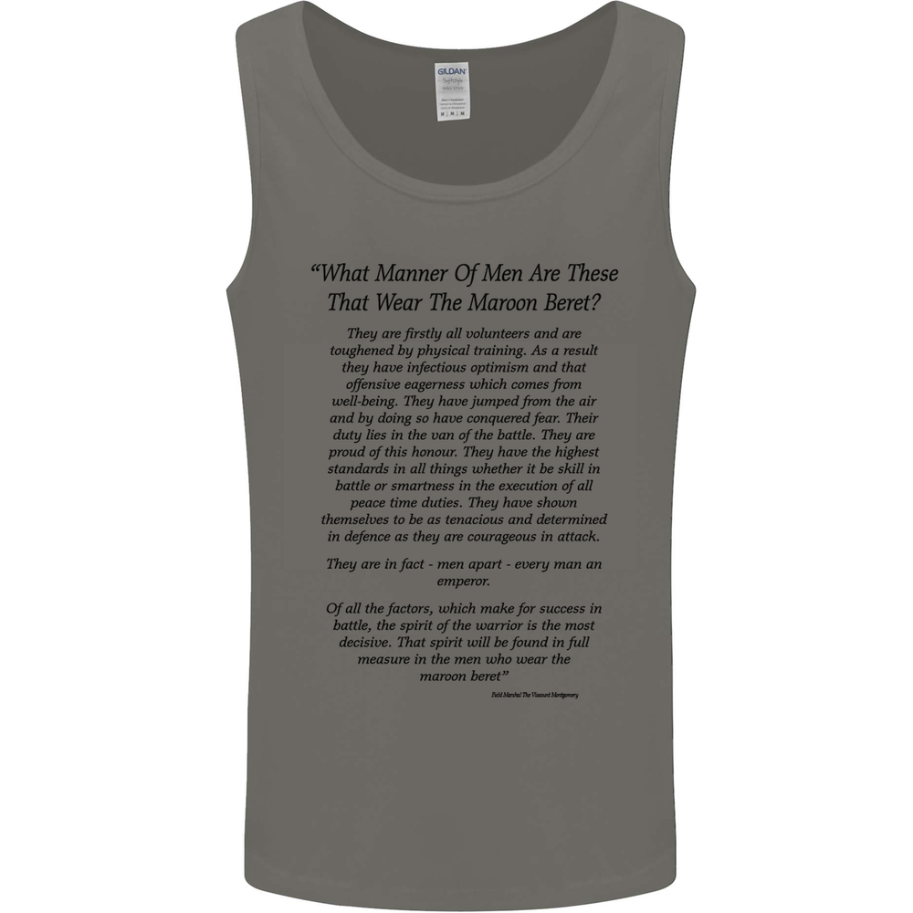 The Parachute Regiment Charter 1 2 3 4 Para Mens Vest Tank Top