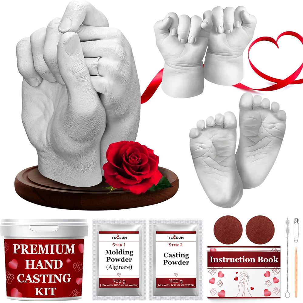 Hand Casting Kit – Valentines Day Gifts for Her, Him, Couples, Family – Ideal DI