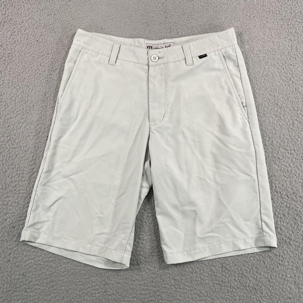 Travis Mathew Mens Size 30 Golf Shorts Performance Stretch Beige Athletic Casual