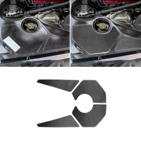 4x Real Carbon Fiber Car Rear Engine Both Sides Cover Trim For Corvette C8 20-24