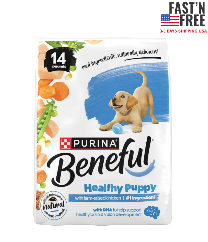 Purina Beneful Healthy Puppy with Farm-Raised Chicken, 14 lb Bag