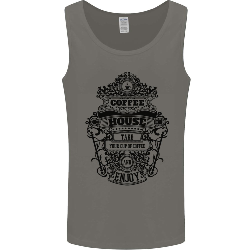 Coffee House Mens Vest Tank Top