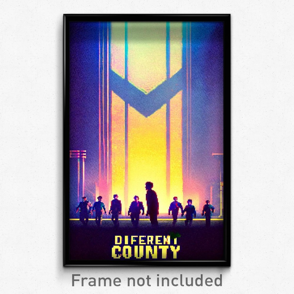8-Bit Pixel Art Poster - Psychedelic Trippy Video Game Print