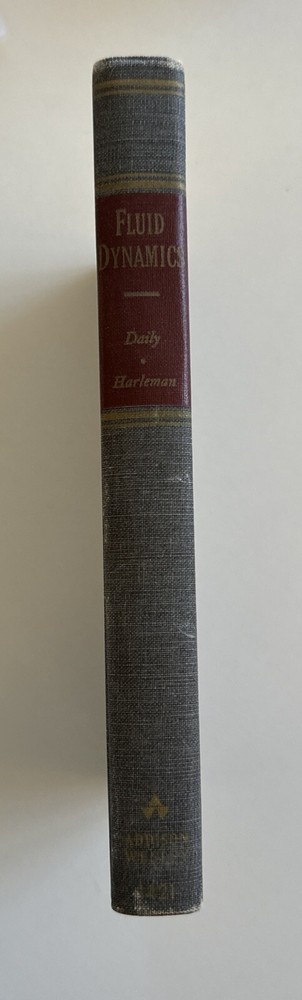 Vintage 1966 Fluid Dynamics by Daily & Harleman HC 1st Ed VG