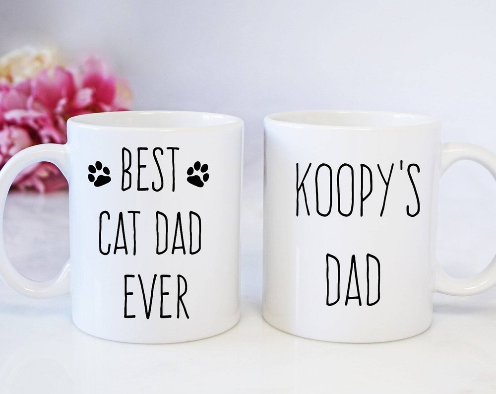 Cat Dad Personalised Mug Cat Mug Personalised Best Cat Dad Mug Cat Mug Gift
