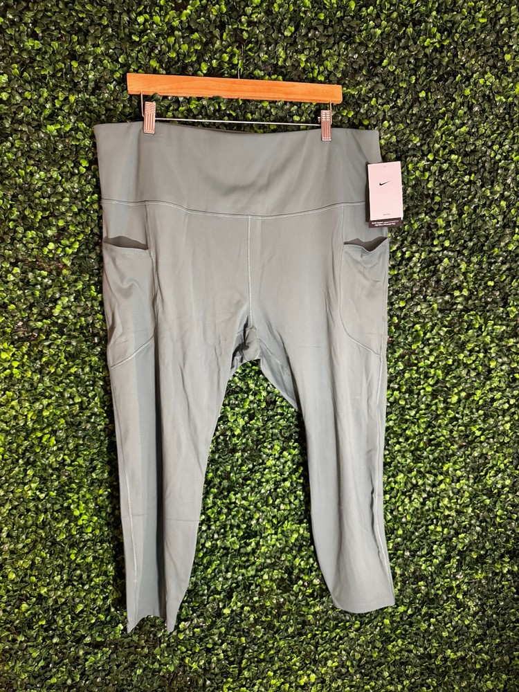 Nike One gentle support high rise training leggings 7/8 length plus size 3X blue