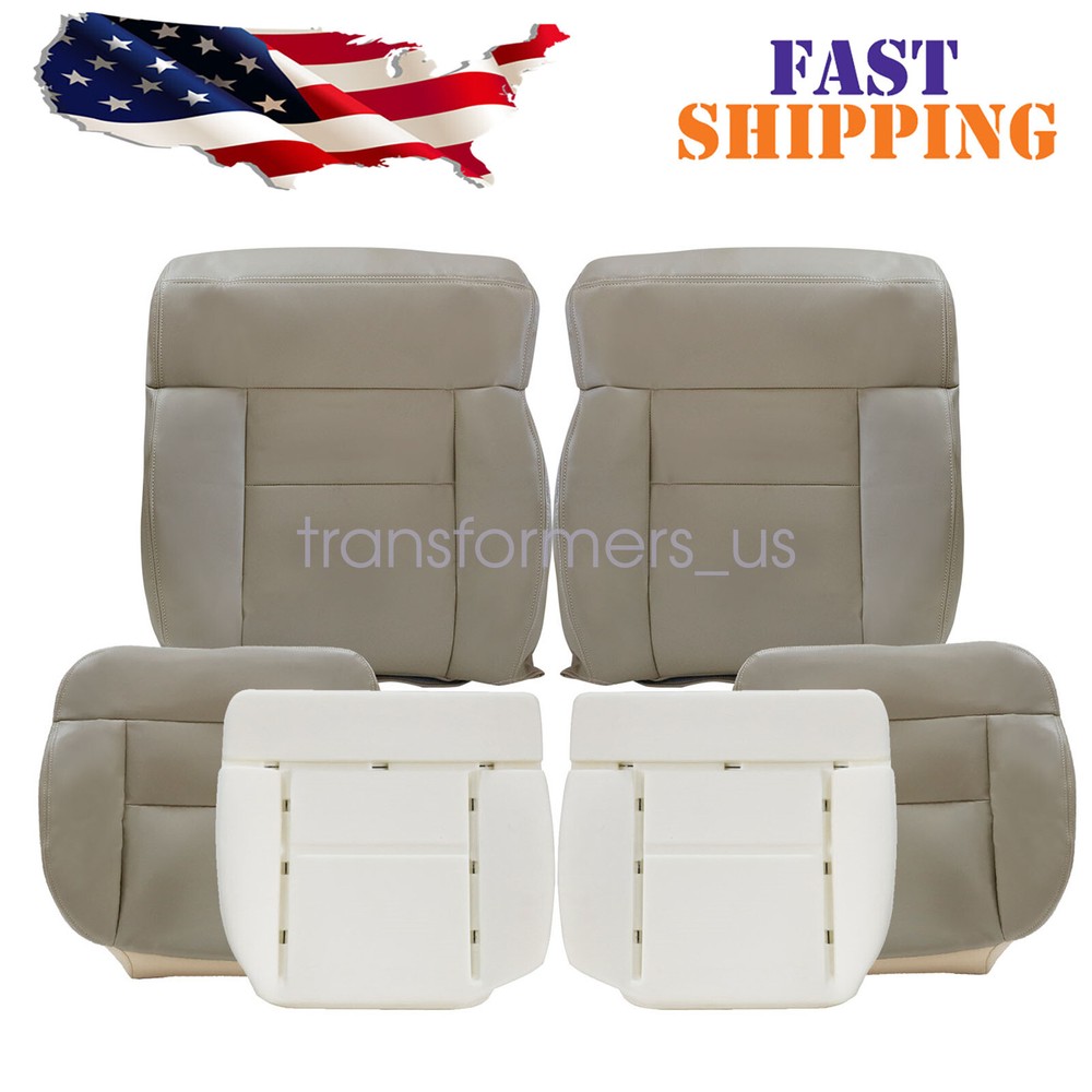 2005-2008 Ford F-150 FX2 Leather Seat Cover Set - Front Top & Bottom Tan