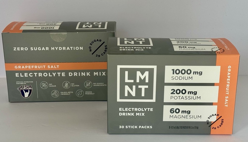LMNT Grapefruit Salt Electrolyte Keto Drink Mix Pack of 30 Sticks Christmas SALE-image