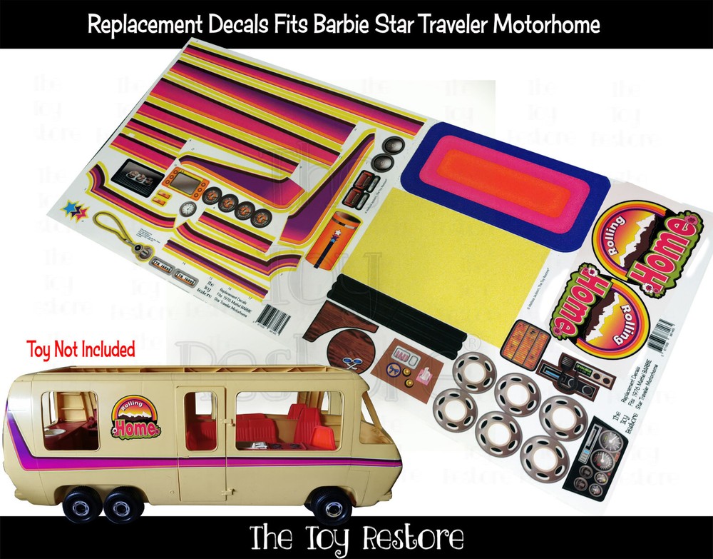Toy Restore Replacement Decals Fits Barbie Star Traveler Eleganza Motor Home RV