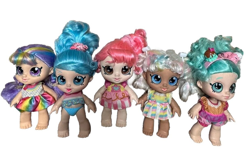 Shopkins Kindi Kidds Doll Lot 5 Dolls, RARE DISCONTINUED DOLLS, Donutina