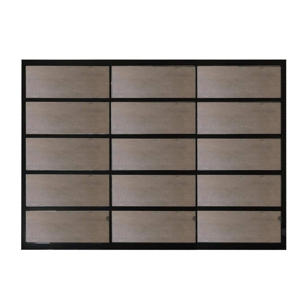 10ft x 10ft Full View Garage Door - Anodized Black Frame & Clear Glass-image